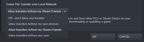 Steam LAN File Transfer